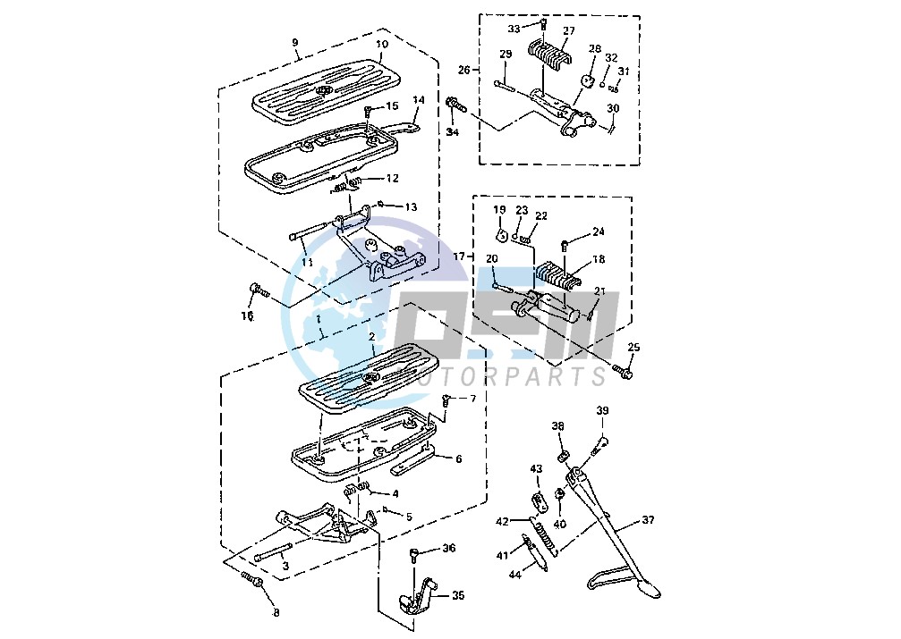 STAND-FOOTREST MY99-00