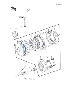 KLT 200 C [KLT200] (C1) | DIFFIRENTIAL AXLE [KLT200] drawing CLUTCH -- 83 KLT200-C1- -