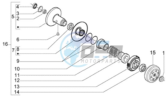 Driven pulley