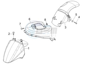 Fly 100 4t 2008 drawing Wheel housing - Mudguard