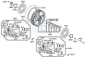 PEOPLE S 300 I drawing Front Wheel