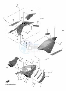 YZF1000D YZF-R1M (B4SJ) drawing COWLING 3