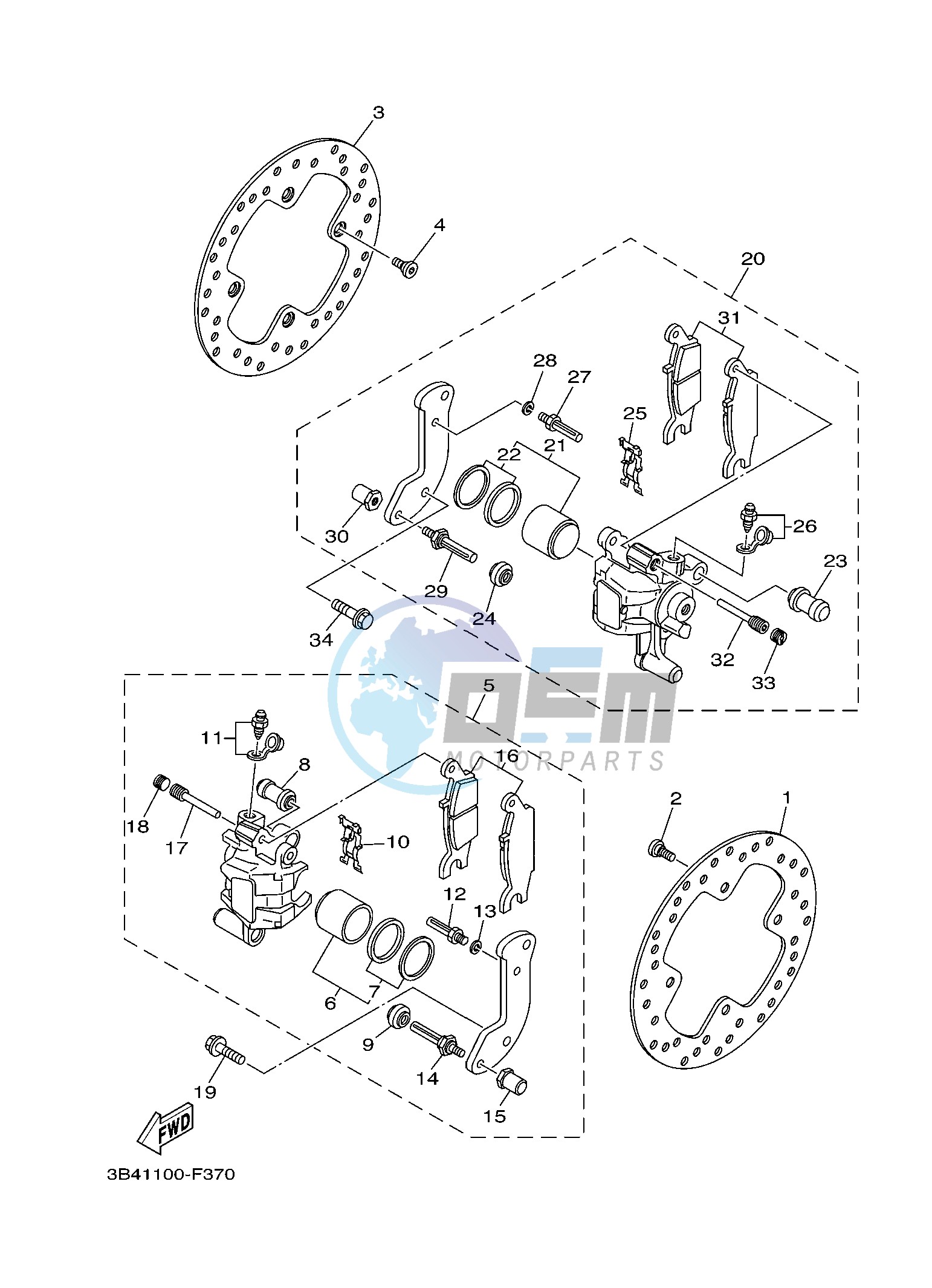 REAR BRAKE CALIPER