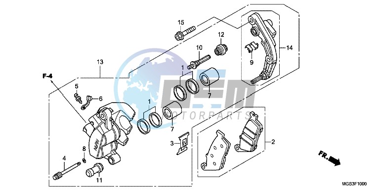 FRONT BRAKE CALIPER (NC700X)