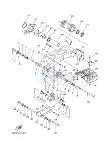 YFZ450R YFZ450RD (18PS 18PP) drawing REAR ARM