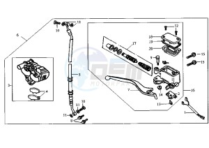 JET - 50 cc drawing FRONT BRAKE SYSTEM