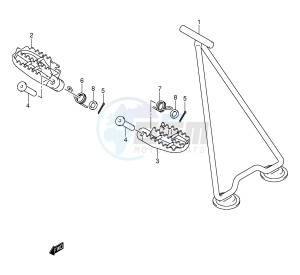 RM250 (E3-E28) drawing STAND - FOOTREST (MODEL K1 K2)