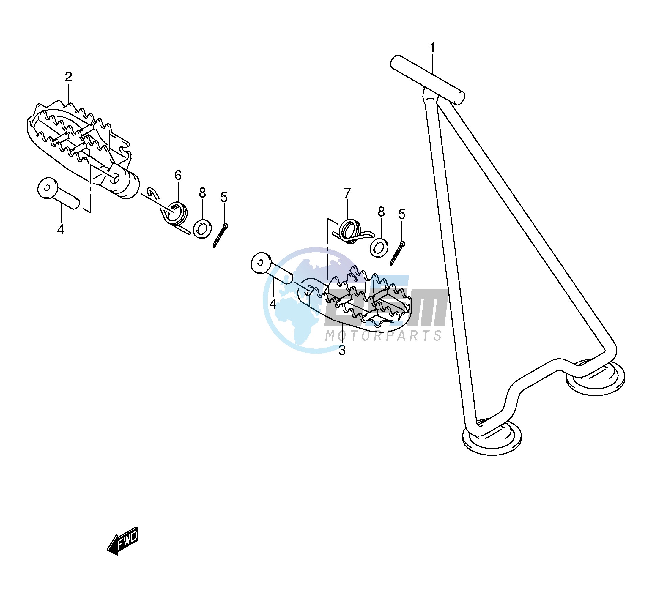 STAND - FOOTREST (MODEL K1 K2)