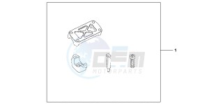 CRF250RB CRF250R ED drawing HANDLEBAR HOLDER UPPER/ LOWER