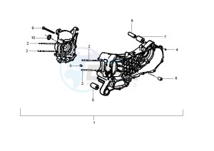 Fly 4T 50 drawing Crankcase