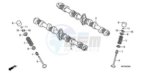 CB1300SA9 UK - (E / ABS BCT MKH MME TWO TY2) drawing CAMSHAFT/VALVE