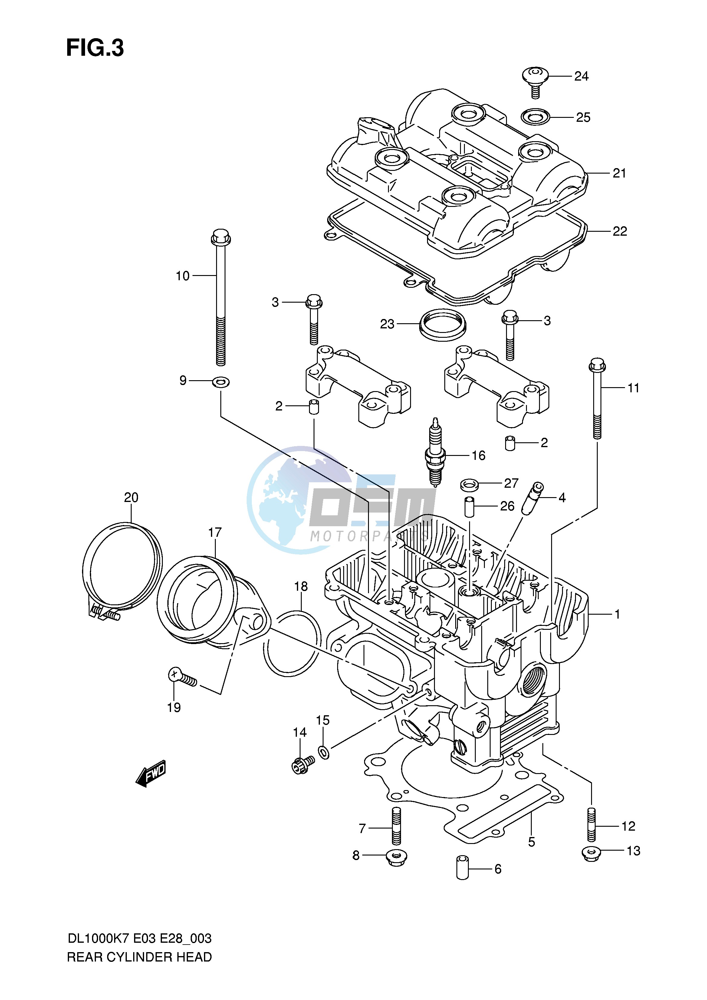 REAR CYLINDER HEAD