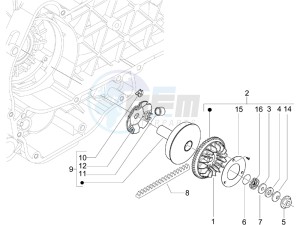 Liberty 200 4t Sport e3 drawing Driving pulley