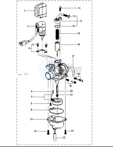 YQ AEROX 50 drawing CARBURETOR