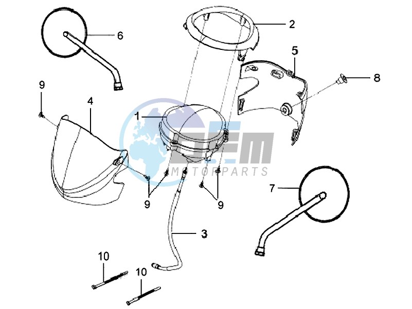 HEAD LIGHT COVER / DASHBOARD / MIRRORS