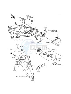 ZZR1400 ABS ZX1400JHF GB XX (EU ME A(FRICA) drawing Taillight(s)