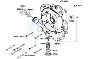 LIKE 50 Netherlands drawing Right Crankcase Cover