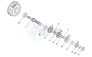 RXV-SXV 450-550 drawing Primary gear shaft