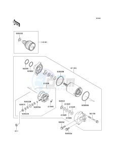 JH 1100 B [ULTRA 130] (B1-B4) [ULTRA 130] drawing STARTER MOTOR