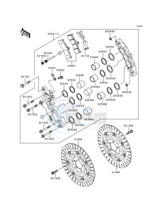 ZX 750 N [NINJA ZX-7RR] (N1-N2) [NINJA ZX-7RR] drawing FRONT BRAKE