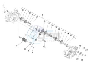 RS4 50 2T (CH, EU, JP) drawing Gear box - Gear assembly