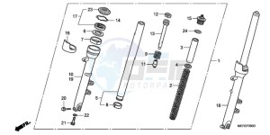 CBF600N9 Europe Direct - (ED / 25K) drawing FRONT FORK