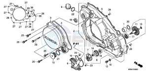 CRF250RB CRF250R ED drawing R. CRANKCASE COVER