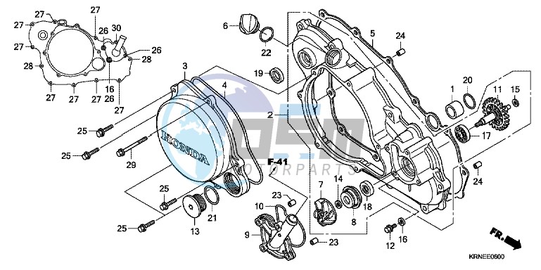 R. CRANKCASE COVER