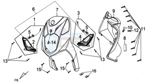 ORBIT II 50 drawing FR PLATE / INDICATORS / INNER LEG SHIELD