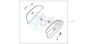 CBF500 drawing COLOUR PANEL SET QUASAR SILVER MET