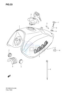 RV125 (E19) VanVan drawing FUEL TANK (MODEL K3 K4)