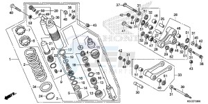 CRF250XD CRF250R Europe Direct - (ED) drawing REAR CUSHION