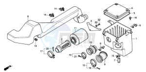 TRX200D FOURTRAX 200 drawing AIR CLEANER