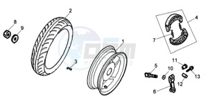 ALLO GT 25KMH 50 drawing REAR WHEEL