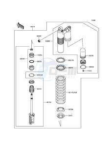KLX450R KLX450AGF EU drawing Shock Absorber(s)