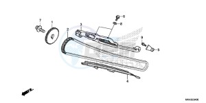 NC750XDG SH125AS UK - (E) drawing CAM CHAIN/ TENSIONER