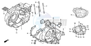 TRX300FW FOURTRAX 300 4X4 drawing CRANKCASE