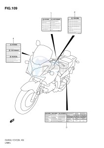 DL650 (E3) V-Strom drawing LABEL (DL650L1 E28)