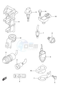 DF 20A drawing Sensor/Switch Tiller Handle w/Power Tilt