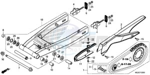 CB500FAF CB500F UK - (E) drawing SWINGARM