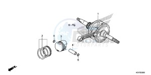 SH125ADD SH125i UK - (E) drawing CRANKSHAFT/ PI STON