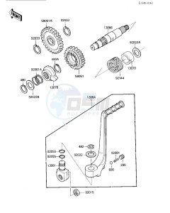 KXF 250 A [TECATE 4] (A1-A2) [TECATE 4] drawing KICKSTARTER MECHANISM