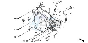 CR80R drawing RIGHT CRANKCASE COVER