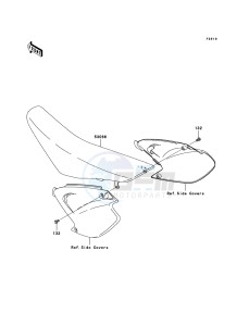 KX125 KX125-M3 EU drawing Seat