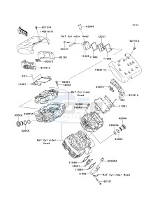 VN 1600 B [VULCAN 1600 MEAN STREAK] (B6F-B8FA) B7F drawing CYLINDER HEAD COVER