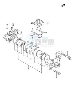 GSX600F (E2) Katana drawing REAR CALIPER (MODEL K L M N)