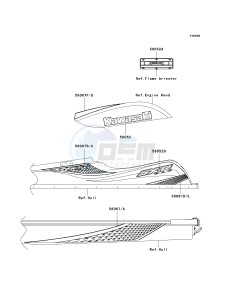 JS 800 A [800 SX-R] (A6F-A9F) A7F drawing DECALS-- RED- --- A7F- --- US- -