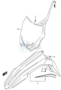 RM-Z450 drawing FRONT FENDER