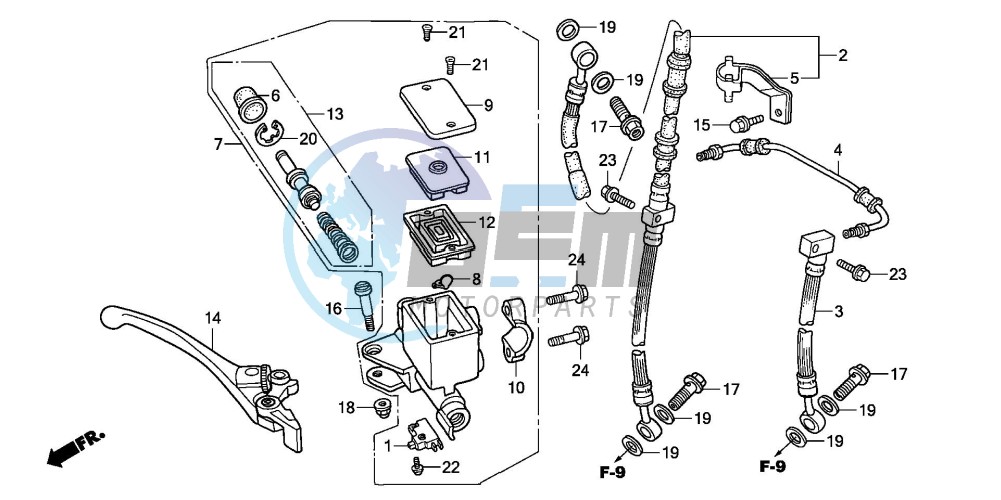 FR. BRAKE MASTER CYLINDER (CB600F22)