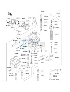 KLF 250 A [BAYOU 250] (A6F-A9F) A7F drawing CARBURETOR